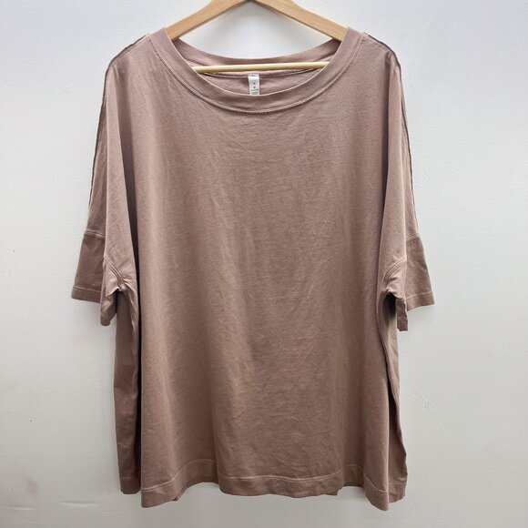 Lululemon All Yours Boyfriend Box Tee | Soft Sand | Size M - Picture 2 of 7